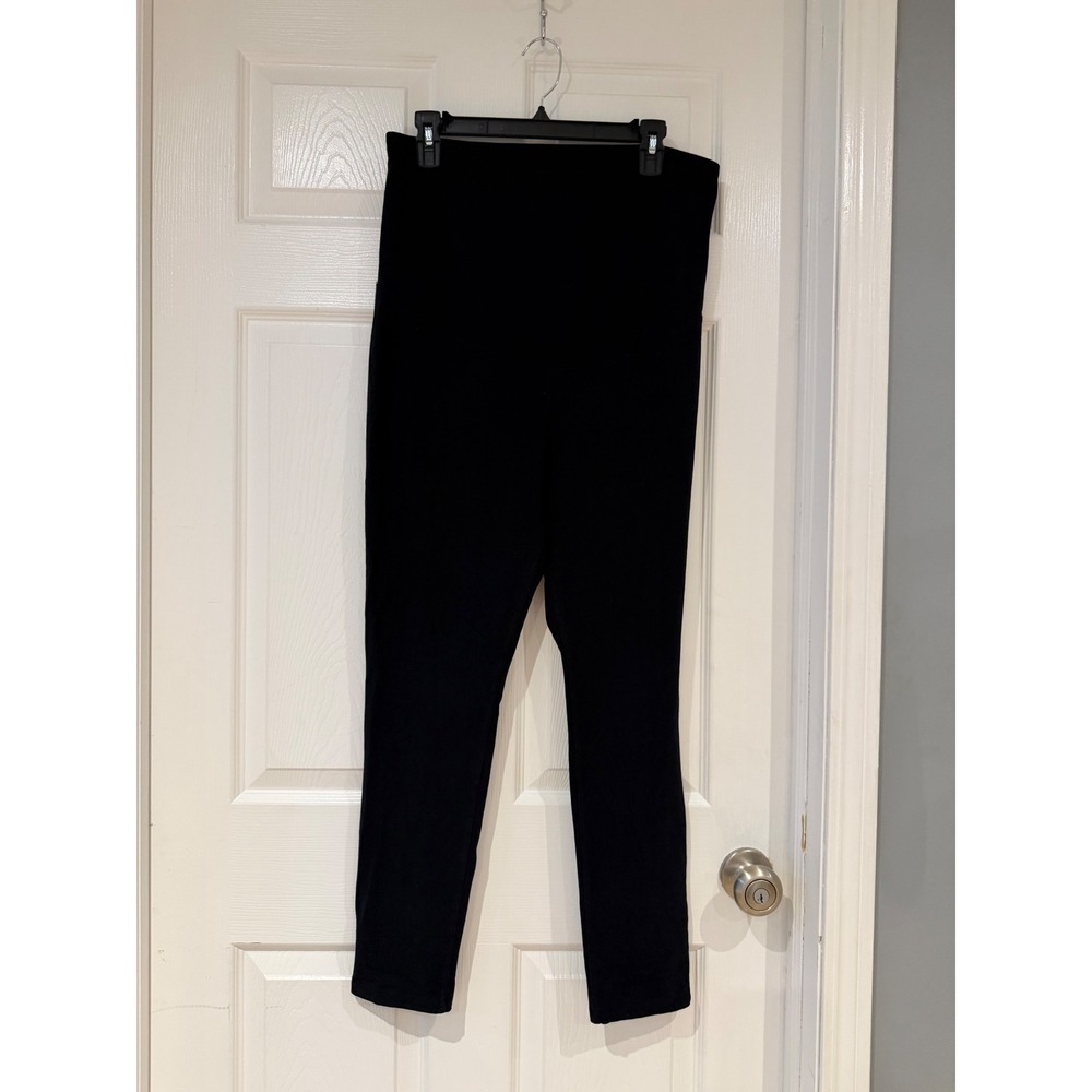 Isabel by Ingrid & Isabel Womens Maternity Black Over Belly Knit Leggings Large
